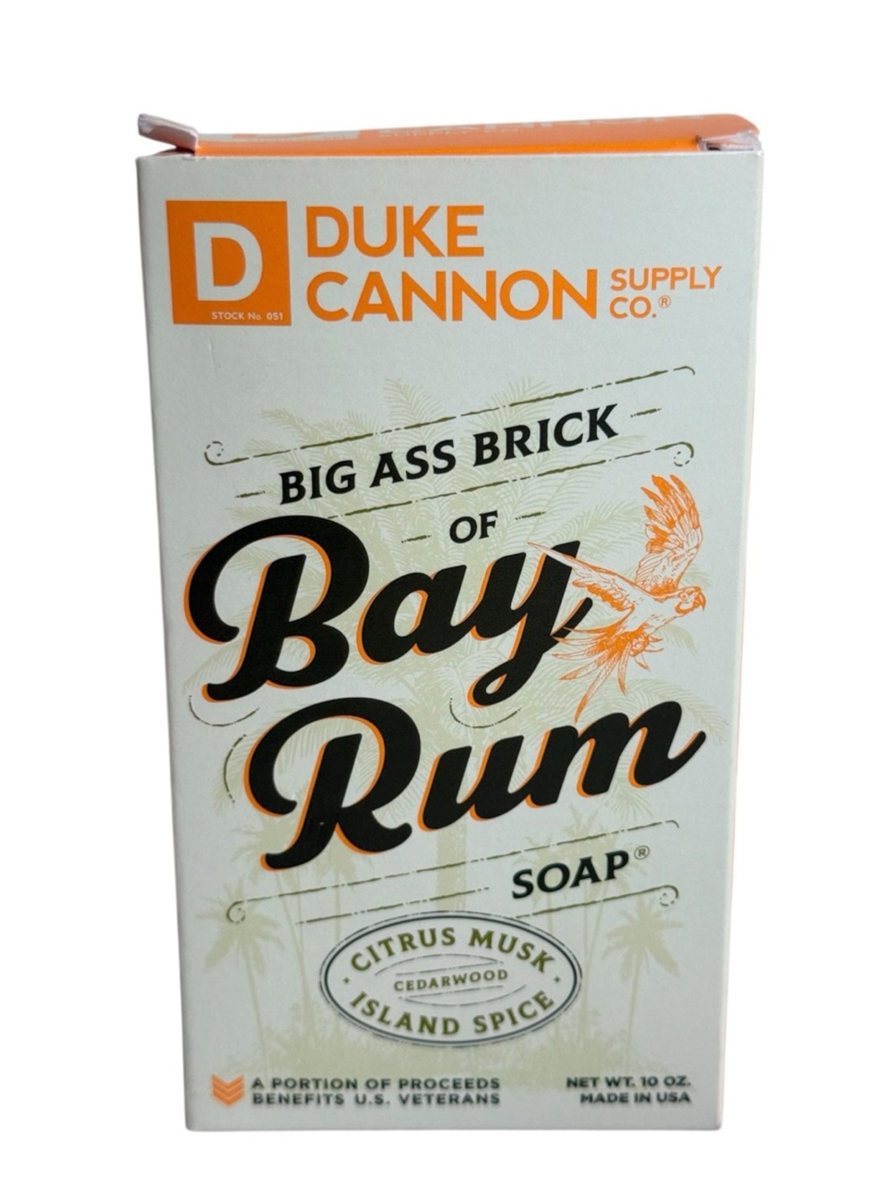 Duke Cannon Big Ass Brick Bay Rum Soap 10 oz Cedarwood Citrus Musk New